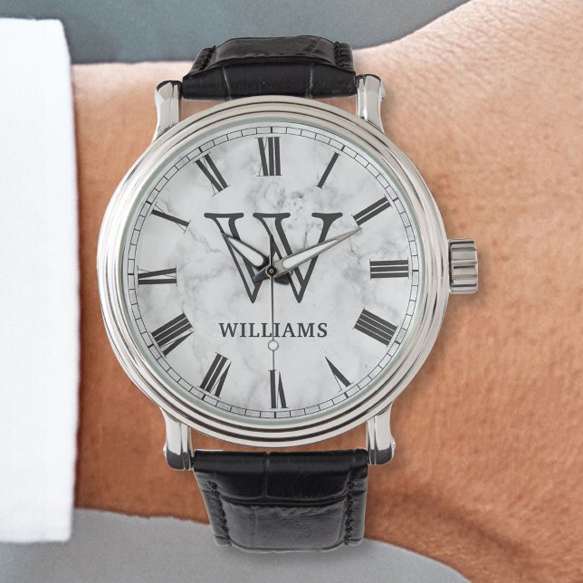Montre Motif Marbre blanc en pierre (Créateur téléchargé)