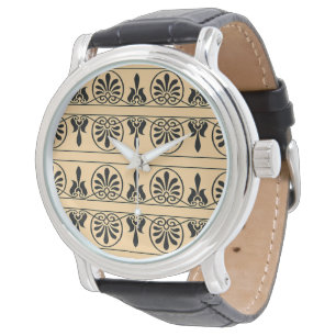Montre Motif méditerranéen grec Arabesque Brown