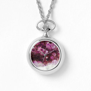 Montre Motif minéral moderne chic mauve améthyste