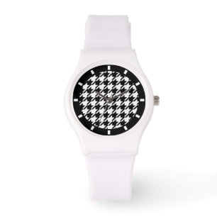 Montre Motif noir et blanc élégant