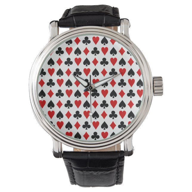 Montre Motif Original Jouer Cartes Jeux Salle Poker (devant)