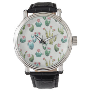Montre Motif rose d'étape   de fleur de désert