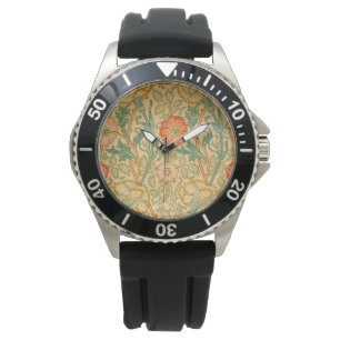 Montre Motif rose et Rose (par William Morris)