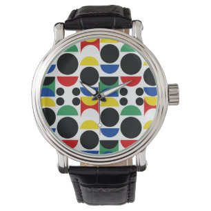 Montre Motif scandinave du Bauhaus du milieu du siècle