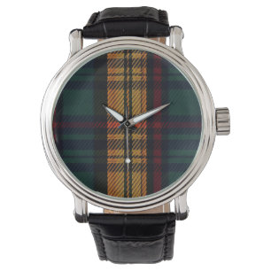 Montre Motif Tartan intemporel
