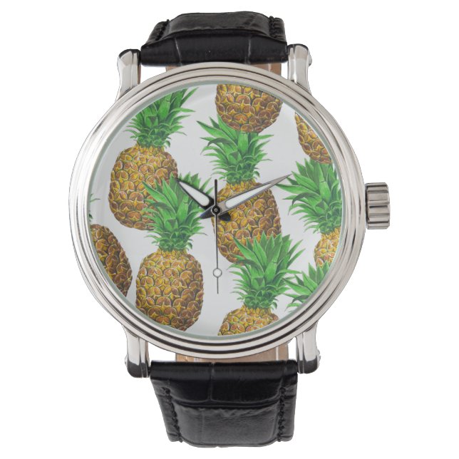 Montre Motif transparent avec ananas (devant)