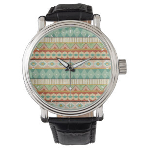 Montre Motif tribal d'aquarelle d'étape   de Geo de