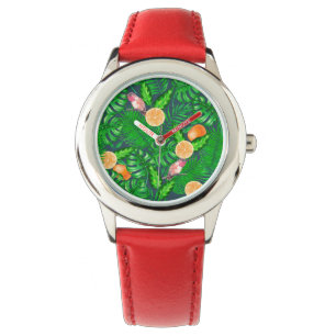 Montre Motif tropical, colibris