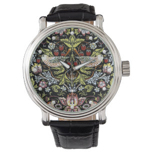 Montre Motif vintage d'oiseaux et de fleurs de William