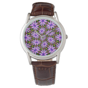 Montre Motifs marguerite violet