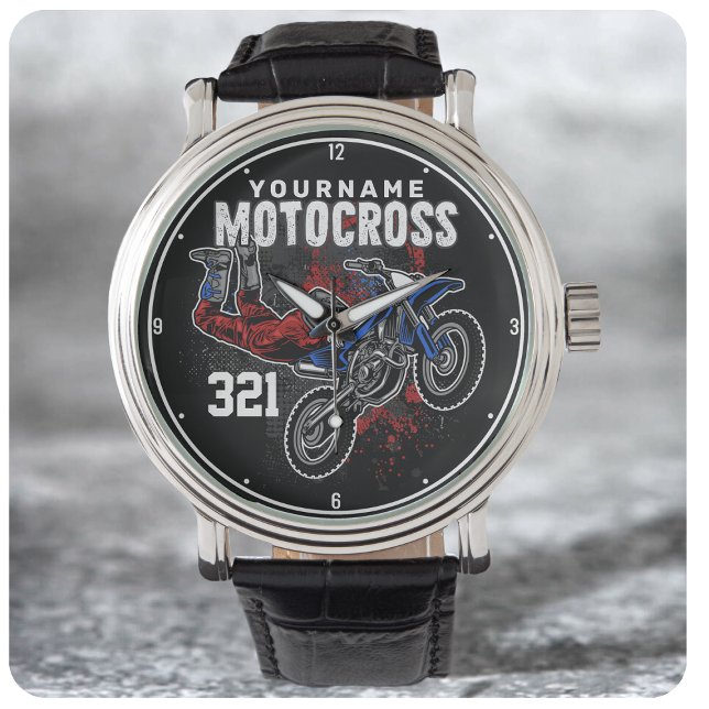 Montre Motocross Motocross Racing FMX Tricks personnalisé (Créateur téléchargé)