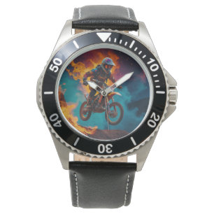 Montre Motocross Racer et éruption volcanique