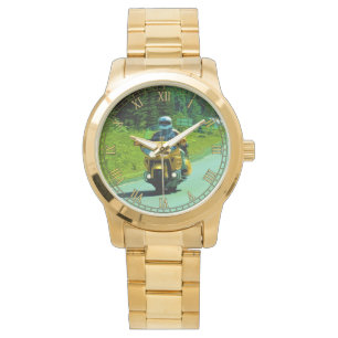 Montre Motocyclette jaune sur l'autoroute #Guetteur cadea