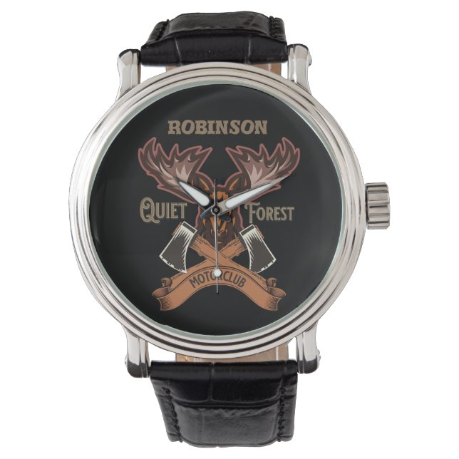 Montre Motorclub de forêt calme, père vélo Cool personnal (devant)