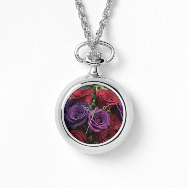 Montre Multicolored Rose's Watch  Necklace (Recto)