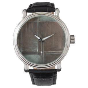 Montre Mur en brique rouge et gris