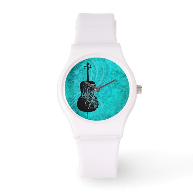 Montre Musical Turquoise Cello (Recto)