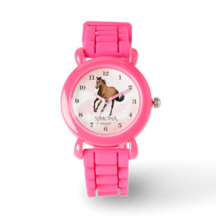 Montre Mustang cheval thème filles cadeaux pony