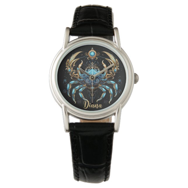 Montre Mystical Cancer Zodiac Artwork  (devant)