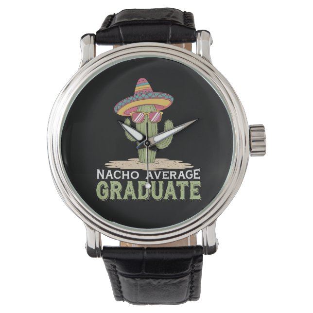 Montre Nacho Moyenne Graduate Cactus Graduation Mexicaine (devant)