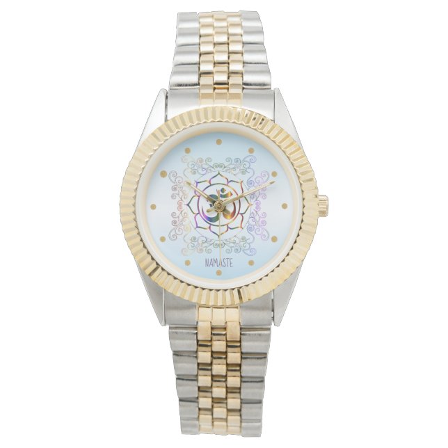 Montre Namaste Aum (Om) Lotus Prismatic Ornamental Watch (devant)