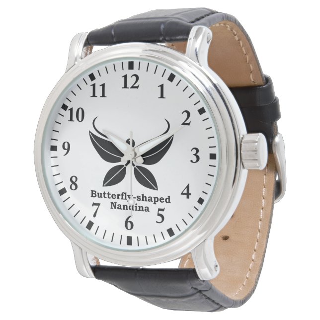 Montre Nandine en forme de papillon (Incliné)