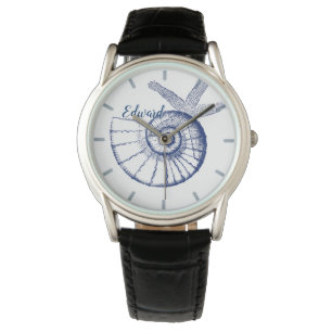 Montre Nautilus Coquille et Starfish Marine Life Personna