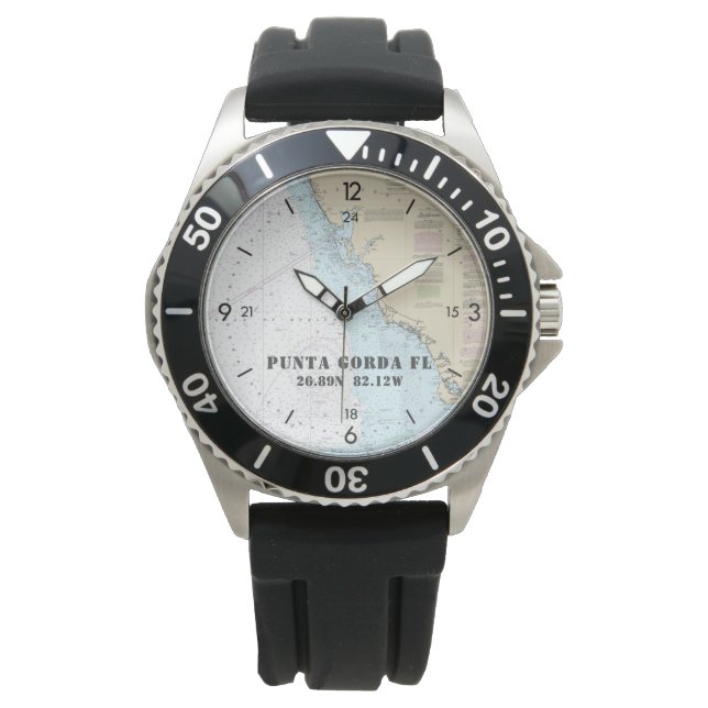Montre Nautique Latitude Longitude Boater's Punta Gorda (devant)