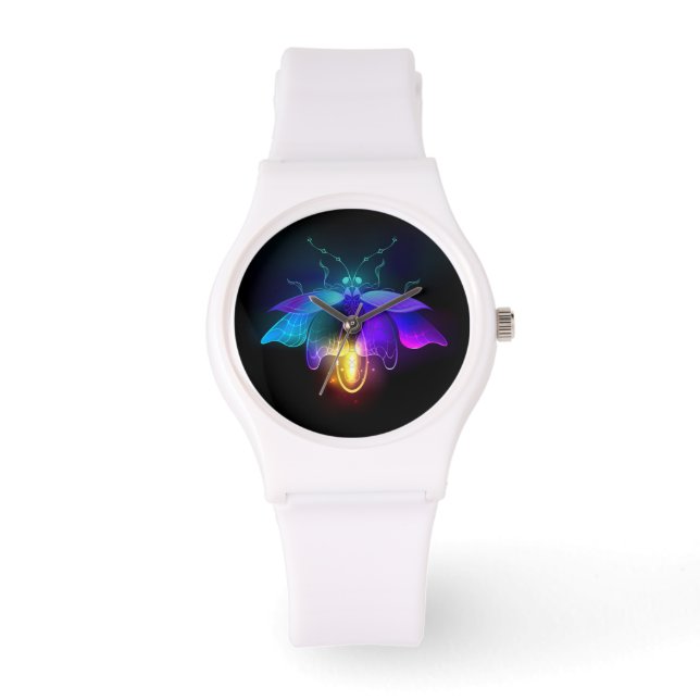 Montre Neon Firefly sur noir (Recto)