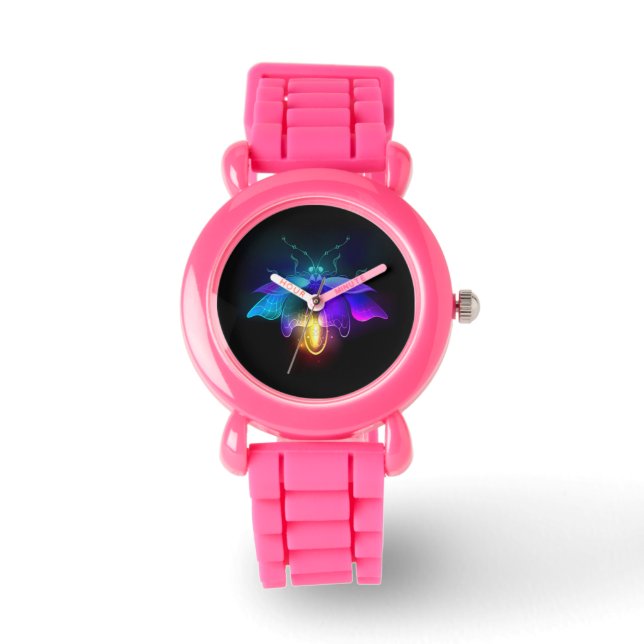 Montre Neon Firefly sur noir (Recto)
