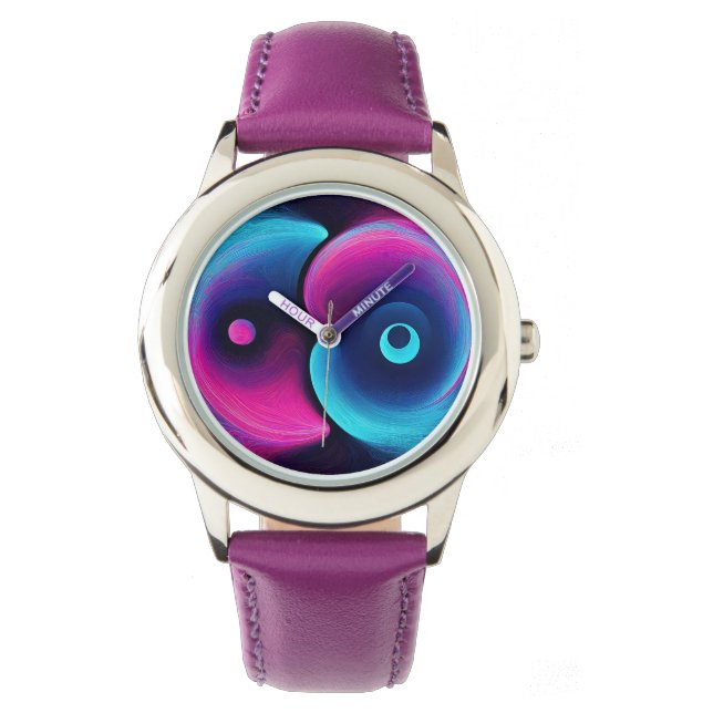 Montre Neon Harmony : Une interprétation moderne de Yin Y (devant)