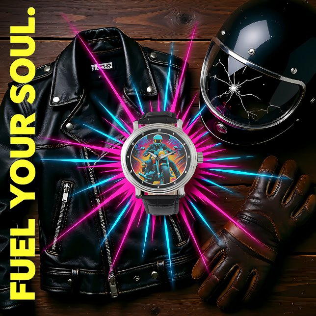 Montre Neon Ride, Biker Watch Face (Créateur téléchargé)