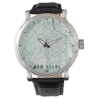 Montre New Delhi India City Map Minimal