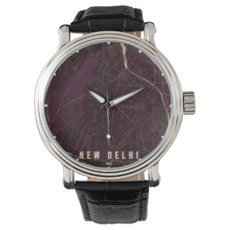 Montre New Delhi India City Map Minimal