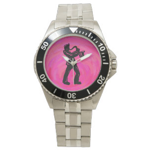 Montre New York Boogie Nuits Saxophone Hot Pink