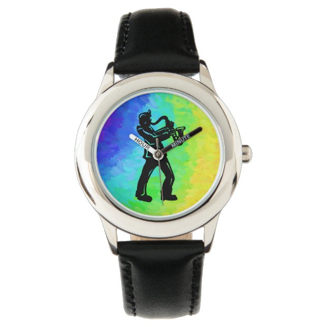 Montre New York Boogie Nuits Saxophone Rainbow (devant)