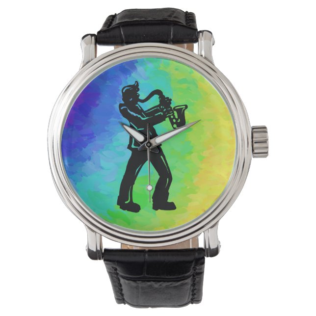 Montre New York Boogie Nuits Saxophone Rainbow (devant)