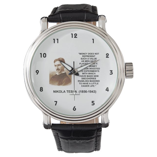 Montre Nikola Tesla Découvertes de l'optimisation des res (devant)