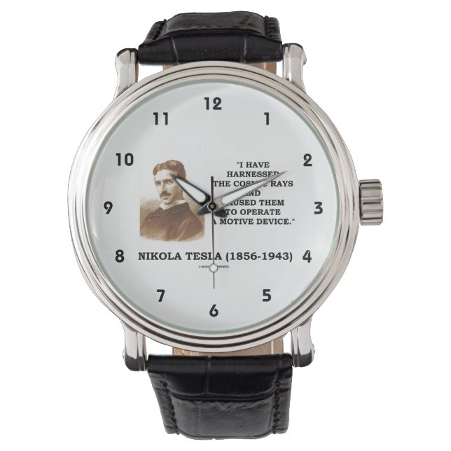 Montre Nikola Tesla Harnais Rayons Cosmiques Motif (devant)