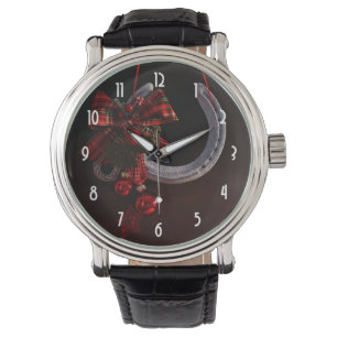 Montre Noël équestre pendre en fer à cheval Photo