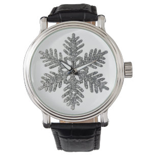 Montre Noël Fête Silencieux Snowflake Star Design