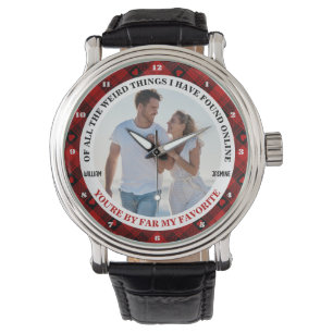Montre Noël Funny Couple Photo Cadre Buffalo
