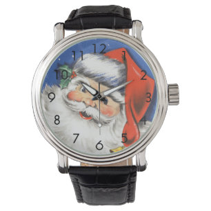 Montre Noël Vintage, Jolly Santa Claus avec musique