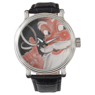 Montre Noël Vintage, Jolly Santa Claus avec String