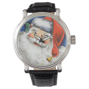 Montre Noël vintage, joyeux Père Noël avec de la musique