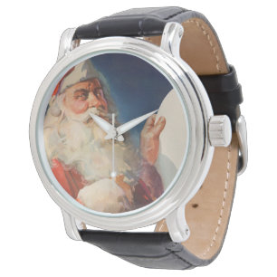 Montre Noël vintage, Père Noël Liste des enfants sages ou