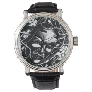 Montre Noh Masque japonais Tattoo Watch