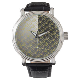 Montre Noir et or Allah