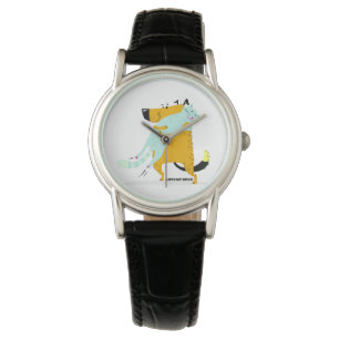 Montre noire classique pour femme avec bracelet en
