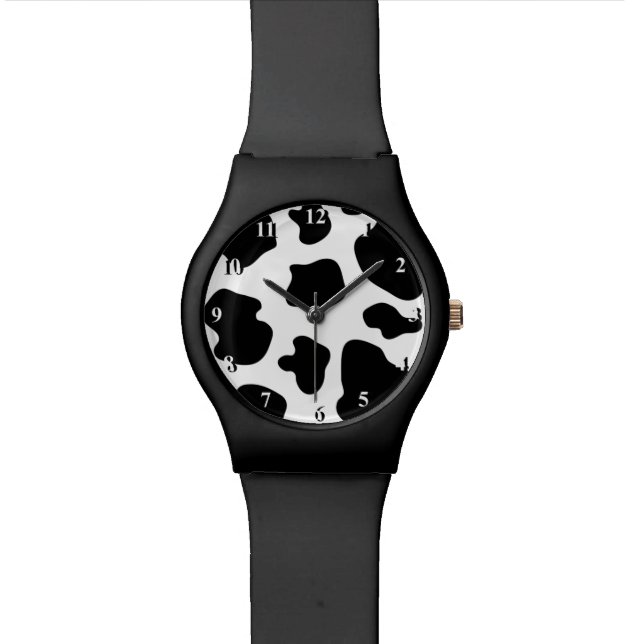 Montre noire et blanche d'impression de peau de (Fermer)